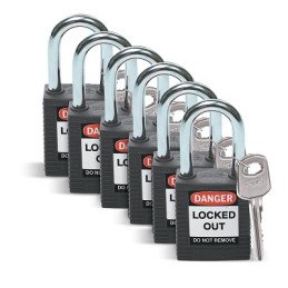 PACK 6 CADENAS DE CONSIGNATION NOIR 38MM-BRADY
